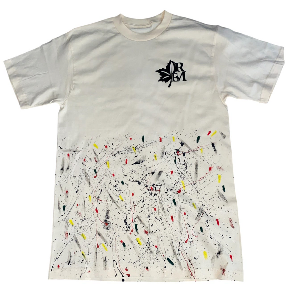 PREMIUM QUALITY T-SHIRT SLASH PAINT WITH LOGO