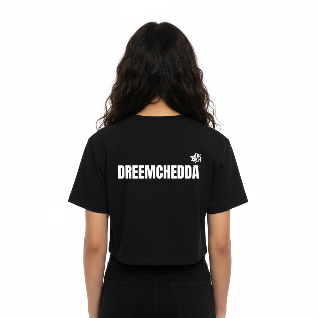 WOMAN BOXY CROP  TOP T-SHIRT WITH DREEM LOGO