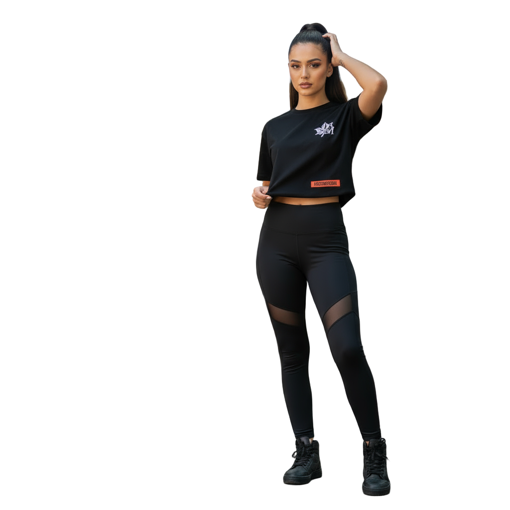 WOMAN BOXY CROP  TOP T-SHIRT WITH DREEM LOGO
